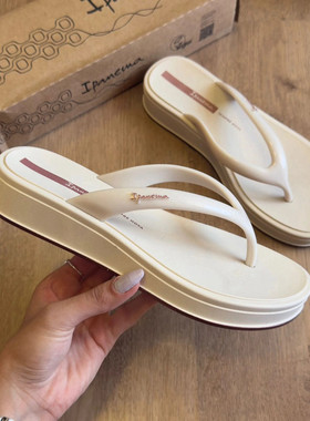 Ipanema依帕内玛厚底增高人字拖女夹脚休闲沙滩拖鞋外穿凉拖