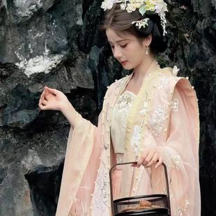 瑶姬原创宋制簪花汉服珍珠妆新款重工刺绣国风霞帔长衫绣花汉服