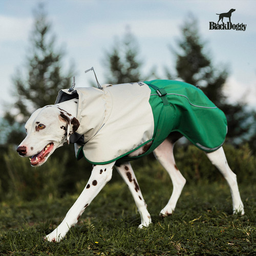 BlackDoggy顶风硬壳冲锋棉服 宠物硬壳防泼水保暖夹克狗狗衣服