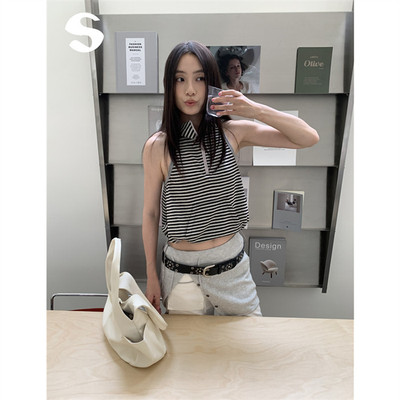 夏日辣妹连帽无袖运动背心上衣