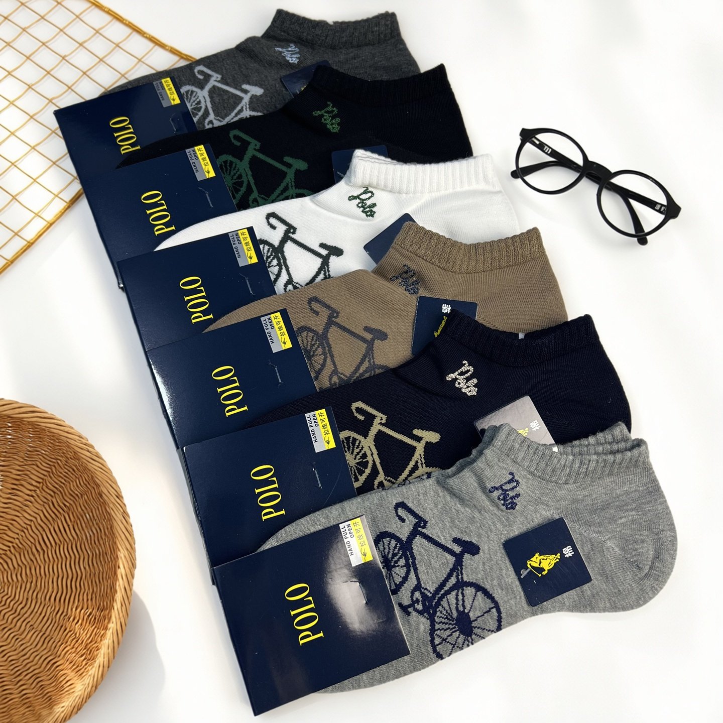 POLO袜子男夏季超薄低帮浅口短袜无骨小众自行车图案透气船袜9659,女士内衣/男士内衣/家居服,船袜,淘宝优惠券,粉丝福利购,淘宝优惠卷