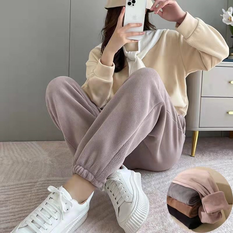 2021新款奥利绒加厚加绒束脚裤女时尚百搭休闲裤保暖家居裤外穿冬|ruв категории Женская одежда, брюки, брюки - от Buy2taobao.com для оказания профессиональной услуги покупки агента Taobao