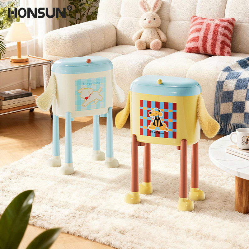 垃圾桶家用2026新款客厅轻奢高档高颜值带盖可移动免弯腰大容量筒