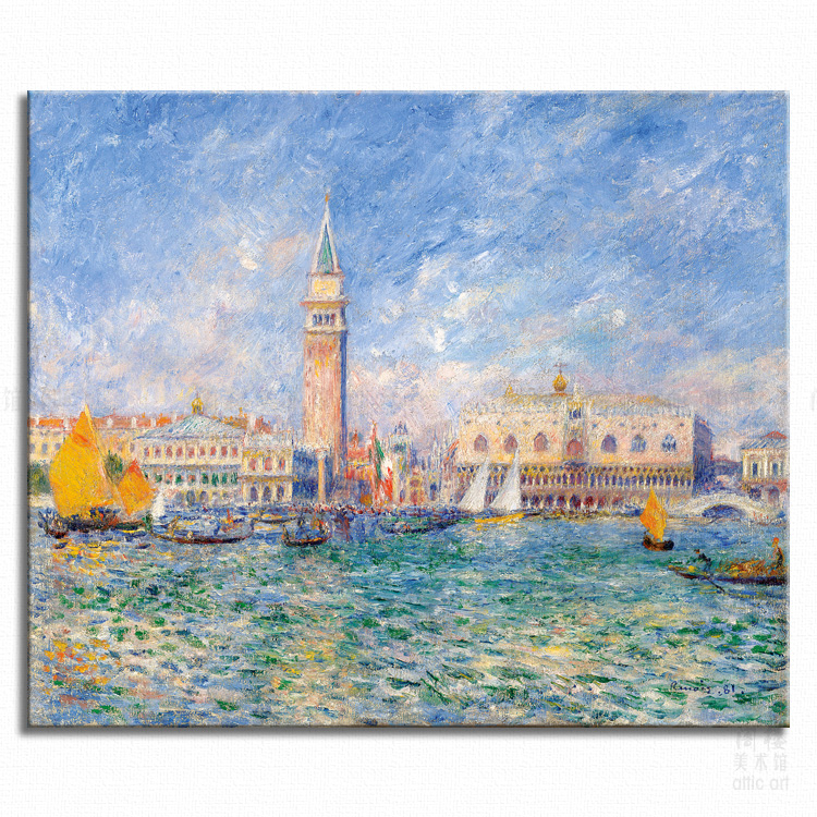 威尼斯总督府 Renoir 雷诺阿 装饰画印象派艺术客厅书房卧室酒吧