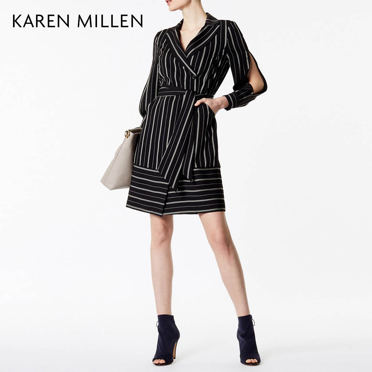 KAREN MILLEN¿Â×Ã×Á«Ó¢Â×Å®×°2018´ºÏµ´øÌõÎÆÁ¬ÒÂȹKM51826704