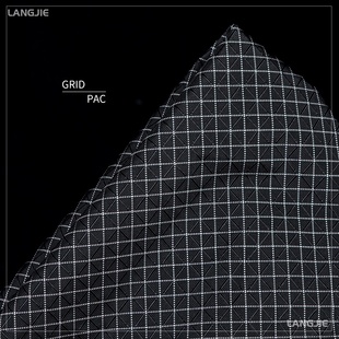 户外超轻XPAC布料大力马黑格子混纺复合面料 轻便防水耐磨抗撕裂