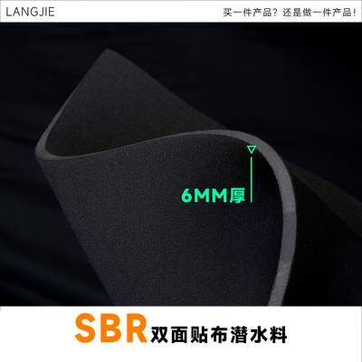 6MM厚潜水布料双面贴布弹力加厚