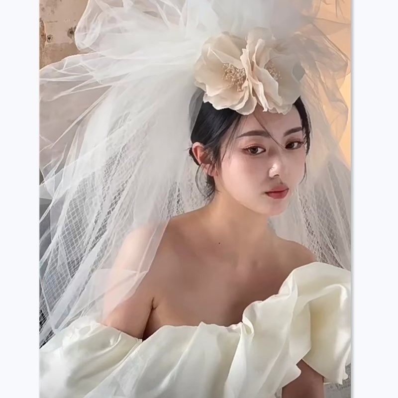 唯美忆纱蓬蓬造型头纱