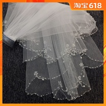 New headdress Pendant Beads hand made short multi-layer hard yarn Princess photo travel Bridal Wedding headdress