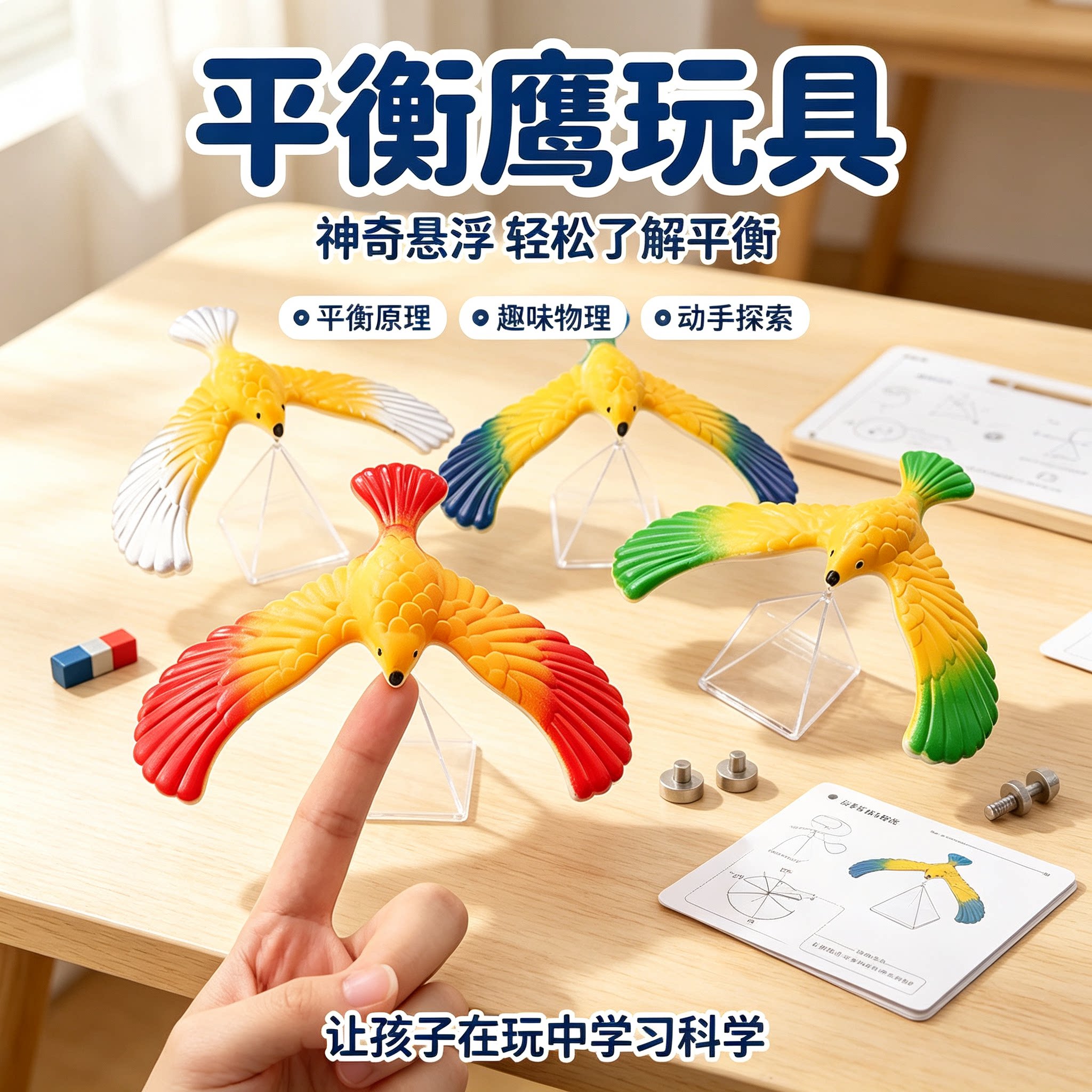 创意平衡鸟不倒翁老鹰儿童经典80后怀旧玩具益智早教学生礼物摆件