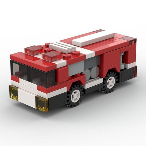 moc汽车积木大巴城市交通工具拼