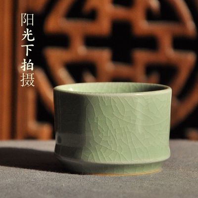 玛瑙入釉开片可养汝窑茶具