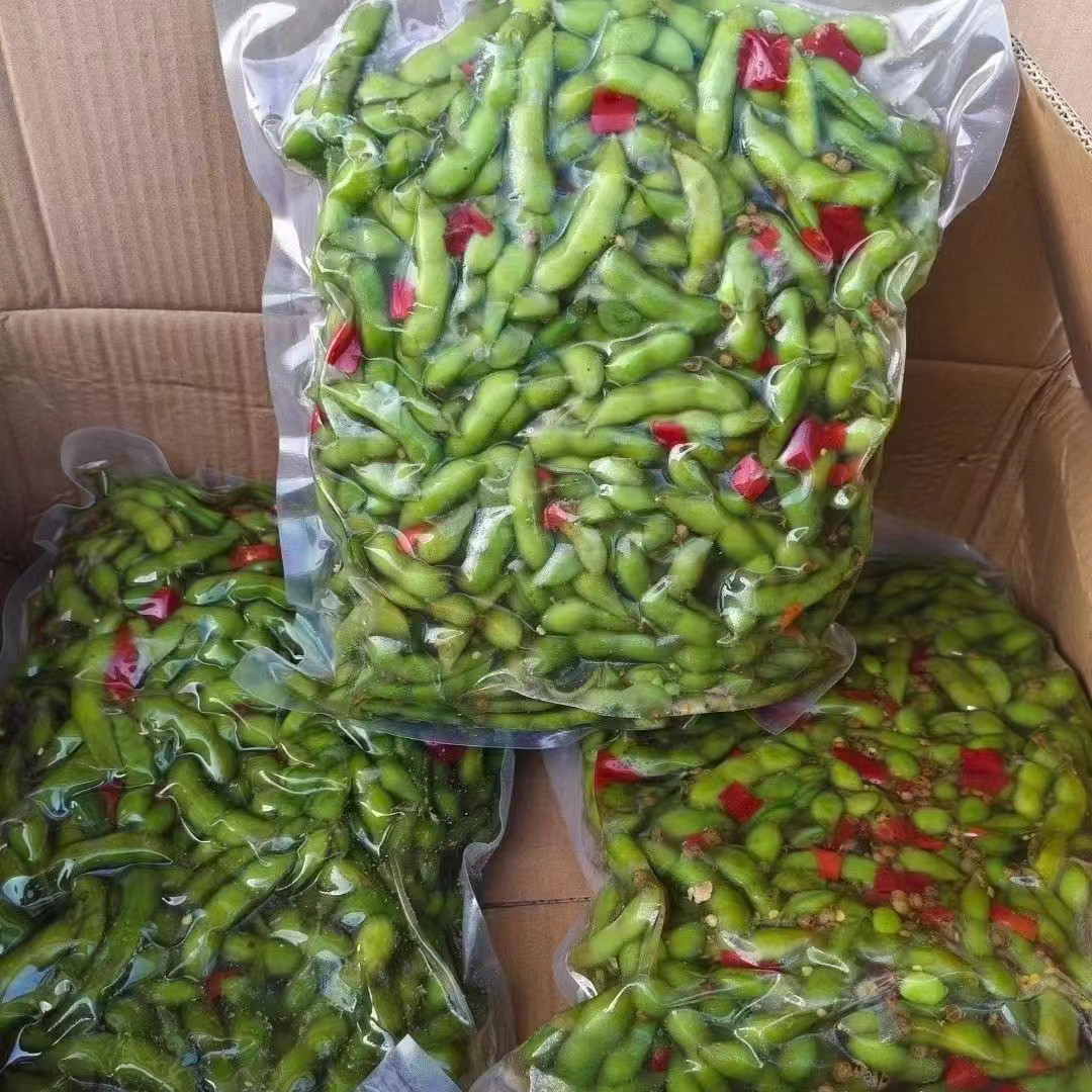 香辣毛豆商用开胃凉菜开袋即食小吃休闲食品20斤装带壳水煮毛豆批