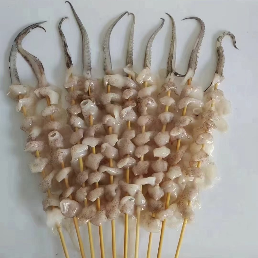 鱿鱼小口串鱿鱼脖串铁板烧烤油炸网红小串35克*20串烧烤铁板鱿鱼