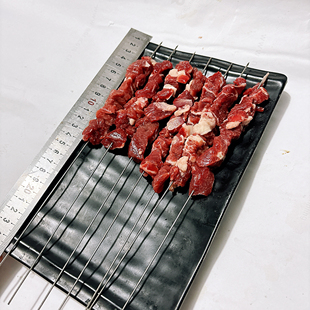 鲜切小吊龙雪花牛肉串20串调理新鲜铁签牛肉串肥牛串商用户外烤串