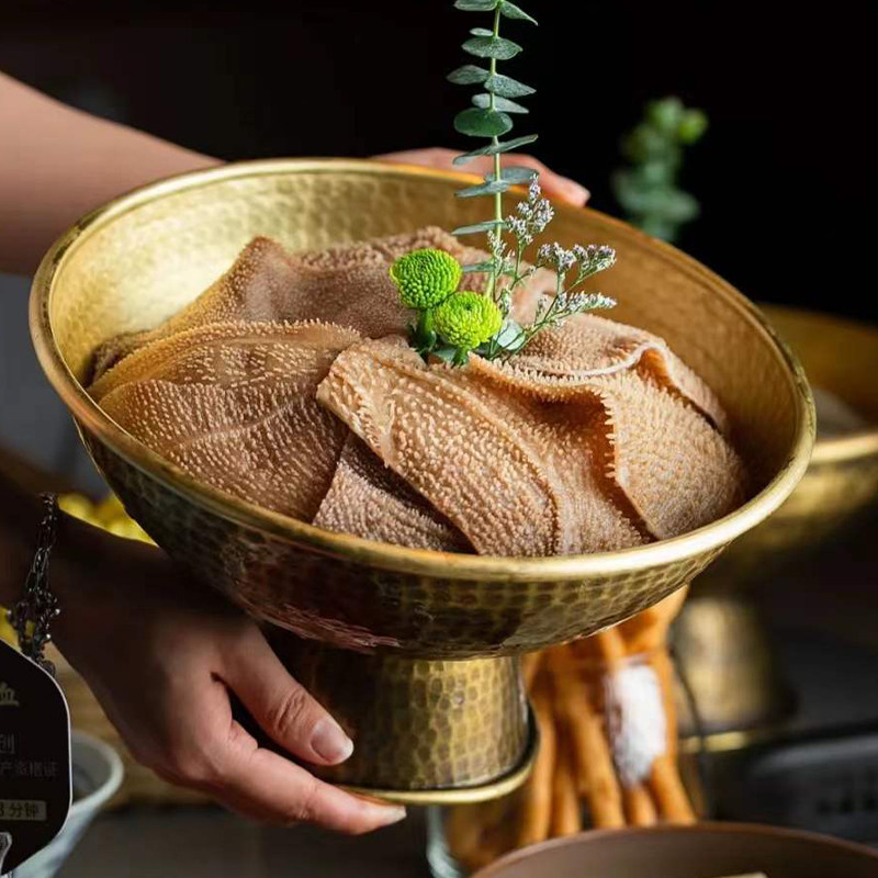 网红商用特色盘子巴奴火锅店毛肚专用餐具纯手工仿古做旧高脚铜碗,餐饮具,碗,淘宝优惠券,粉丝福利购,淘宝优惠卷