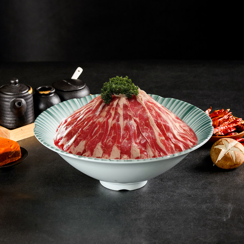 密胺仿瓷高脚碗火锅店装肥牛羊肉斗笠碗特色毛肚鸭肠鱼片专用餐具,餐饮具,碗,淘宝优惠券,粉丝福利购,淘宝优惠卷