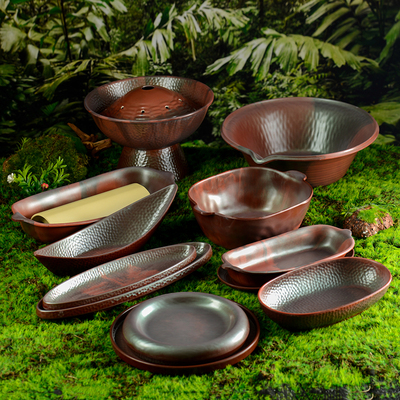 密胺仿瓷复古特色山野风火锅餐具