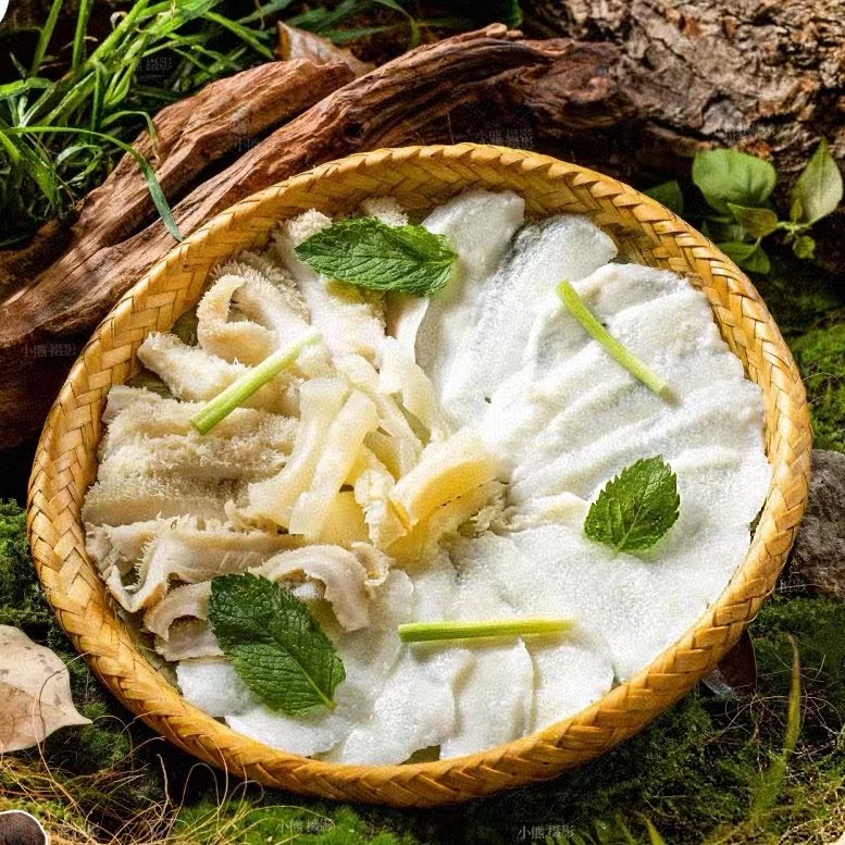 火锅店牛杂拼盘子竹编篮泰国菜餐具编织水果盘手工竹制品竹筐摆盘