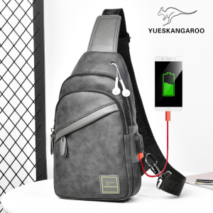 2023新款大号胸包男款真皮斜挎包休闲大容量单肩斜挂包运动小背包