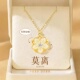 中国黄金央创茉莉花项链纯银女款 高级感轻奢女神节礼物送女友S925