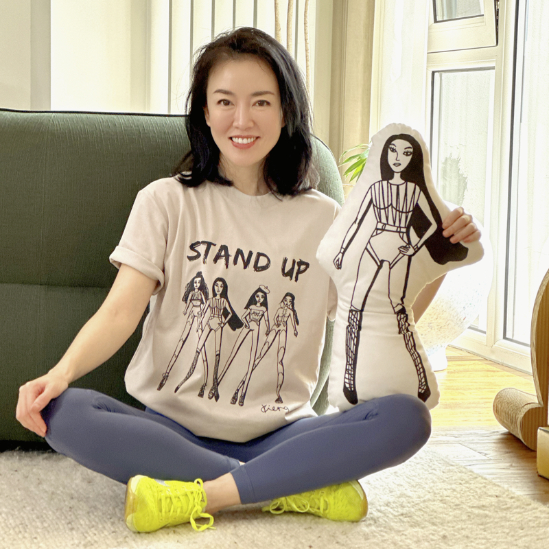 趁早全球站立系列女性精神抱枕