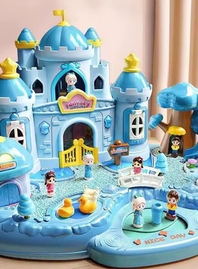 德国儿童玩具女孩子磁力过家家女童艾爱莎公主3城堡4生日礼物6岁