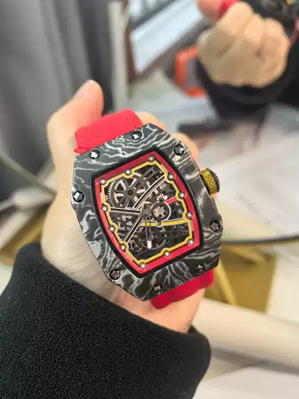 Richard's Same Style Carbon Fiber Men's Watch, Ultra-Thin Barrel-Shaped Non-Mechanical Nylon Strap, Personalized Casual Men's Watch