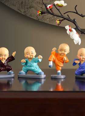 蕊杰创意中式客厅玄关家居腊梅和尚装饰品摆件酒架办公室桌面摆饰