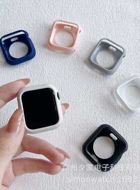 半包软硅胶保护壳适用于苹果手表iwatch87654321精准孔位