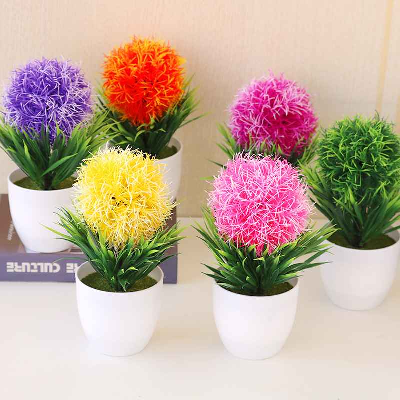 仿真植物迷你小圆球盆栽草球盆景小树家居装饰花摆件创意樱雪球