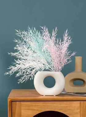 迷雾竹叶草配件仿真花厂家家居装饰婚庆手捧花植物墙假花MW73771