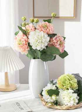 厂家 大丽花2头仿真花出口假花家居装饰婚庆布置GF14979