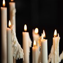 大豆蜡手工无烟枝形蜡烛烛光烛台乳白色流泪高级感装 饰家用摆件