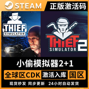 正版Steam游戏 小偷模拟器 2+1 激活码 Thief Simulator 1+2 cdk
