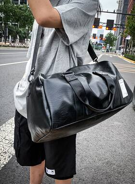 仅300个 要珍惜！出差旅游备一个！带鞋位！皮质斜跨手拎旅行包潮