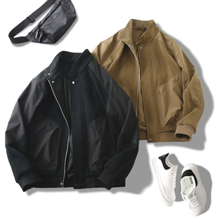 灯芯绒夹克外套男春秋季2025新款潮牌痞帅拼接休闲男士上衣服