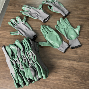 欧美单！原7美刀！细节撼动品质！劳保工作耐磨弹力橡胶防滑手套