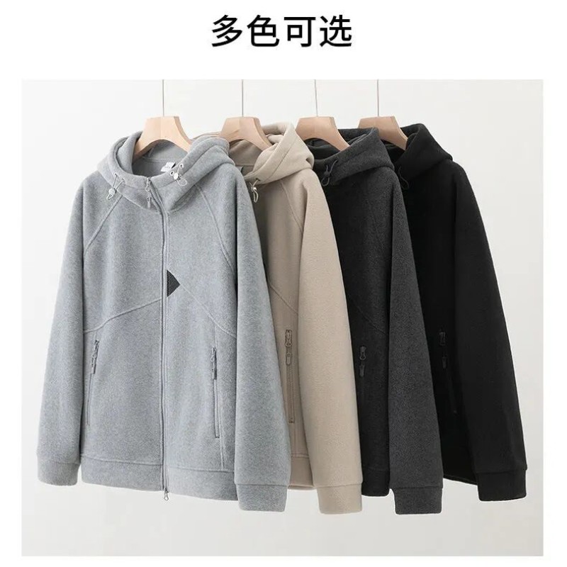 秋冬男女户外保暖加厚摇粒绒外套