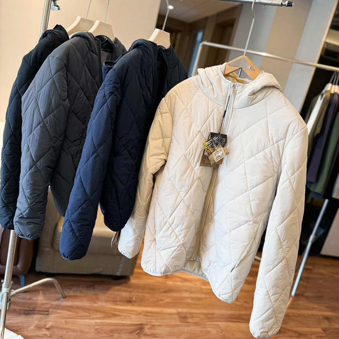 日系！明星同款！桑蚕丝棉衣！复古绗缝棉服情侣冬连帽夹克外套潮