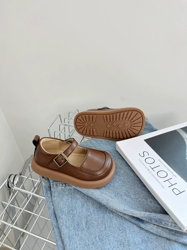 Модная обувь с низким вырезом для кожаной обуви, детский японский наряд маленькой принцессы, мягкая подошва