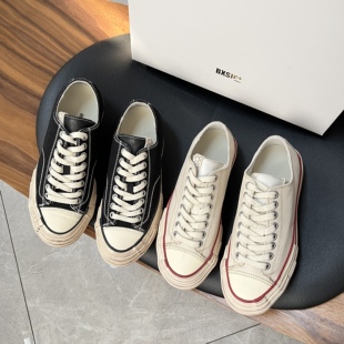 脏脏硫化增高休闲潮鞋 日糸低帮系带厚底做旧情侣款 百搭时尚