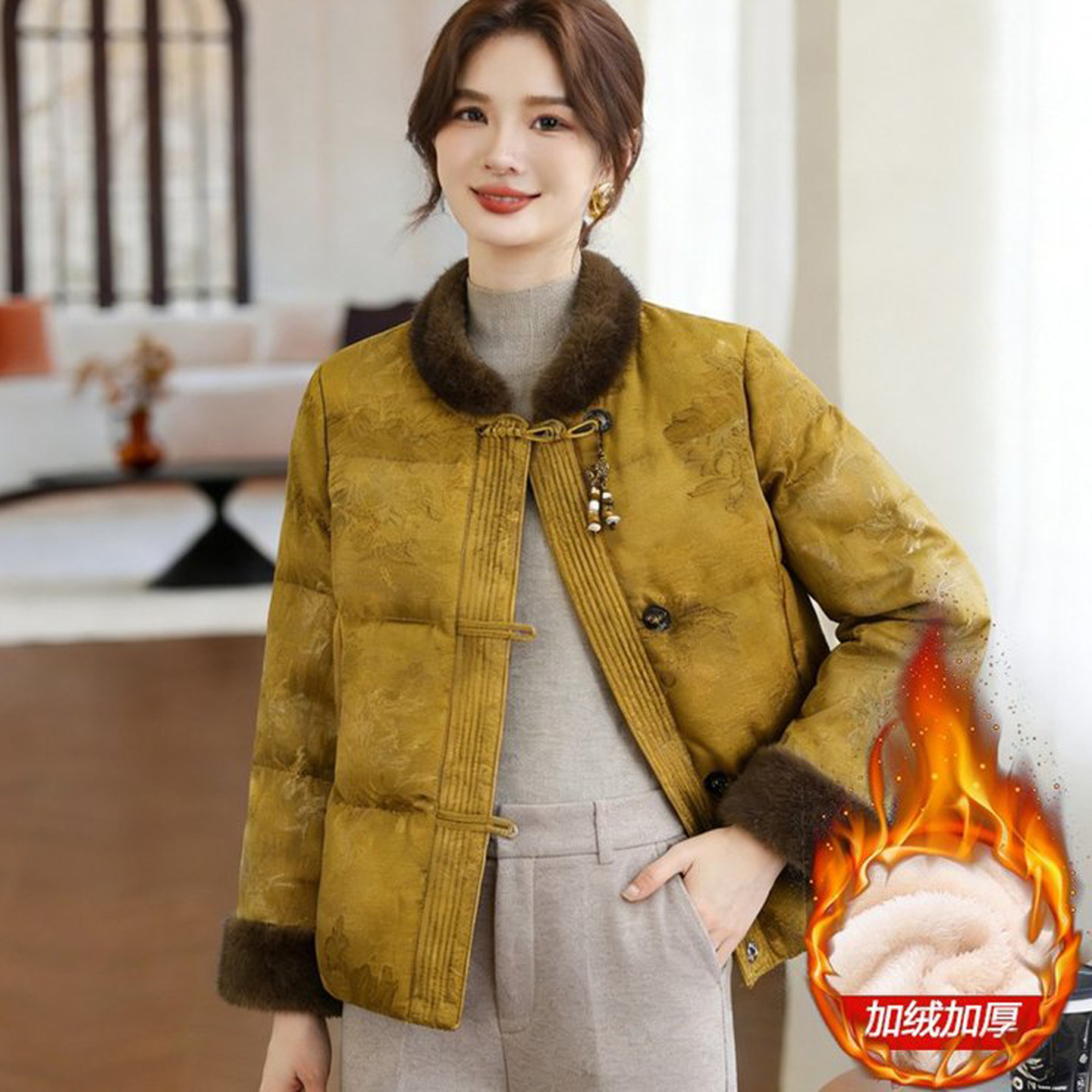 中式棉服保暖外套厂家亏本促销