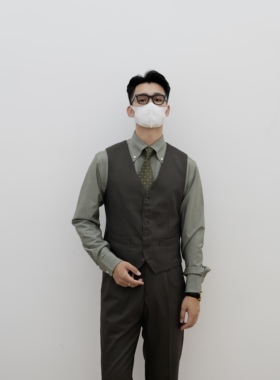 何青菜 那不勒斯商务绅士西装内搭马甲 经典休闲时髦合身款GD4010