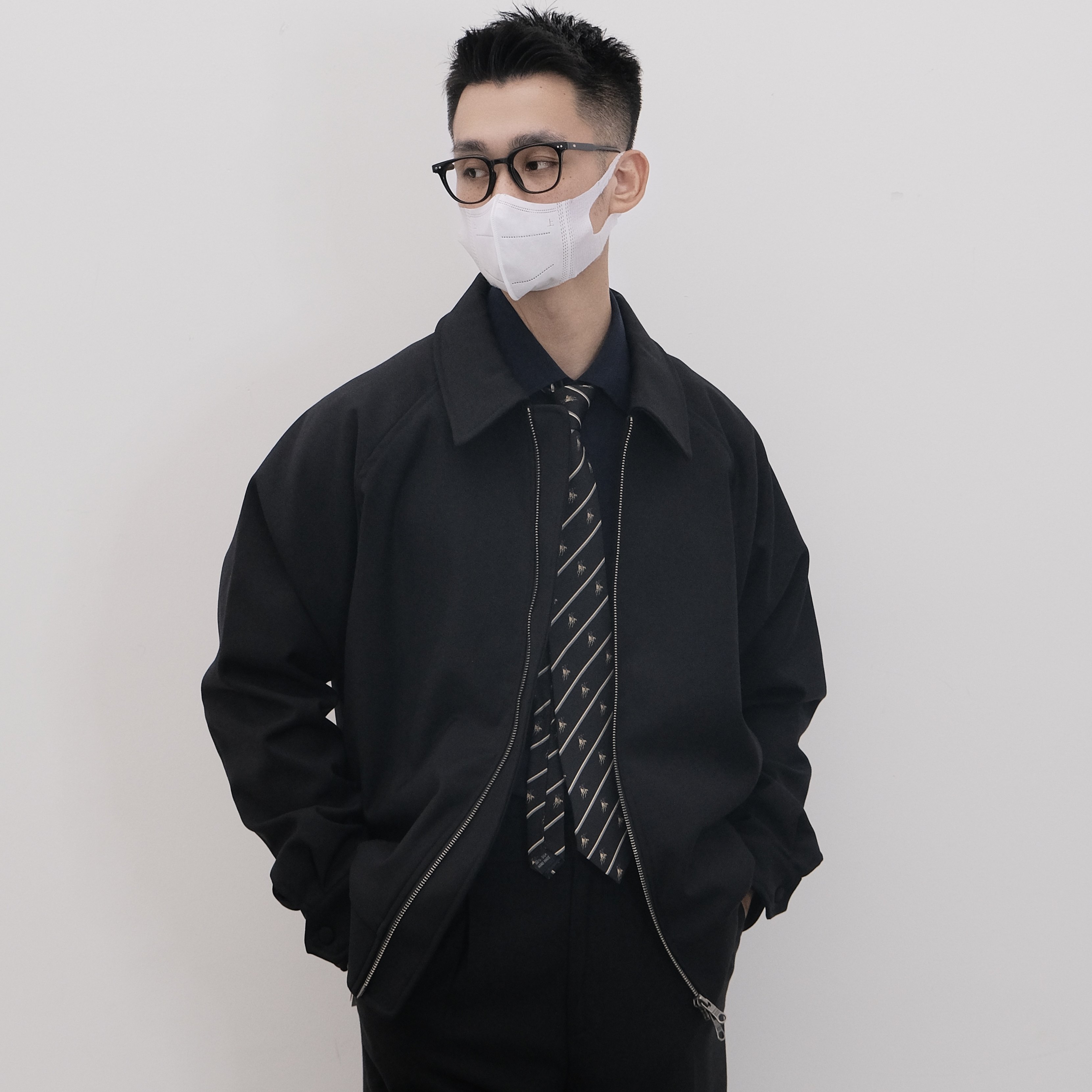 何青菜/258123 假两件领彩纱竹节布面料包布四合扣工艺短夹克外套,男装,夹克,淘宝优惠券,粉丝福利购,淘宝优惠卷