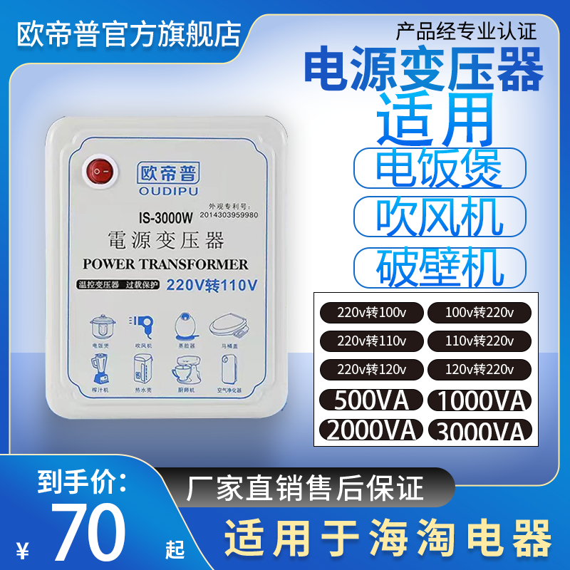 插头变压器220V转110V