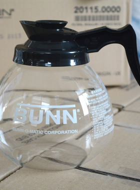 美国BUNN美式机用耐热玻璃壶 咖啡壶 滴漏式咖啡机耐热壶1.8L含盖