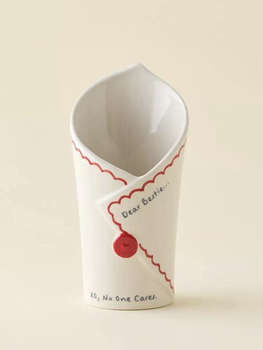 出英国 Dear Bestie Vase 信封花瓶浪漫情书 花瓶收纳桶礼物 高20