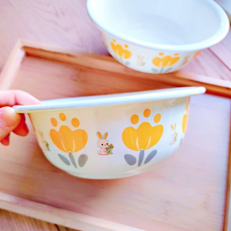 搪瓷盆带盖 加厚家用吃面盆 沙拉盆 饭盆 打蛋盆 釉下彩耐高温,餐饮具,盆,淘宝优惠券,粉丝福利购,淘宝优惠卷