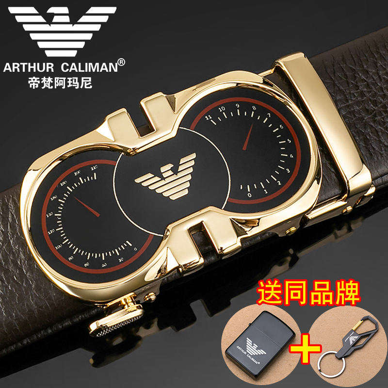 正品奢侈品真皮自动扣男士腰带潮